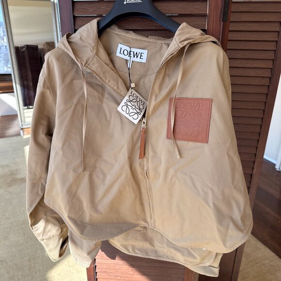 Loewe Anagram Khaki Hooded Jacket - Picture 4 of 12